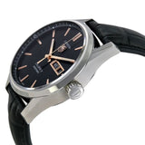 Tag Heuer Carrera Calibre 5 Automatic Black Dial Black Leather Strap Watch for Men - WAR201C.FC6266 Buy Now By Tag Heuer
