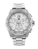 Tag Heuer Aquaracer White Dial Silver Steel Strap Watch for Men - CAY1111.BA0927 Buy Now By Tag Heuer