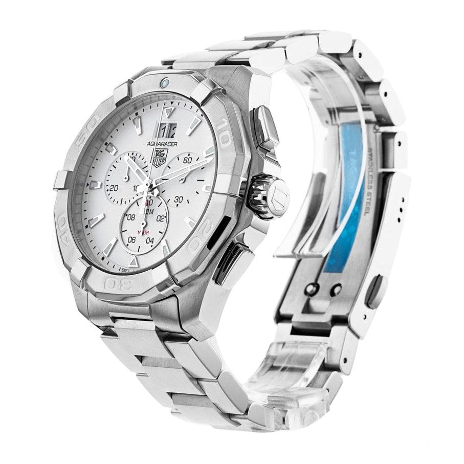 Tag Heuer Aquaracer White Dial Silver Steel Strap Watch for Men - CAY1111.BA0927 Buy Now By Tag Heuer