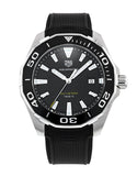 Tag Heuer Aquaracer Quartz Black Dial Black Rubber Strap Watch for Men - WAY101A.FT6141 Buy Now By Tag Heuer