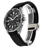 Tag Heuer Aquaracer Quartz Black Dial Black Rubber Strap Watch for Men - WAY101A.FT6141 Buy Now By Tag Heuer