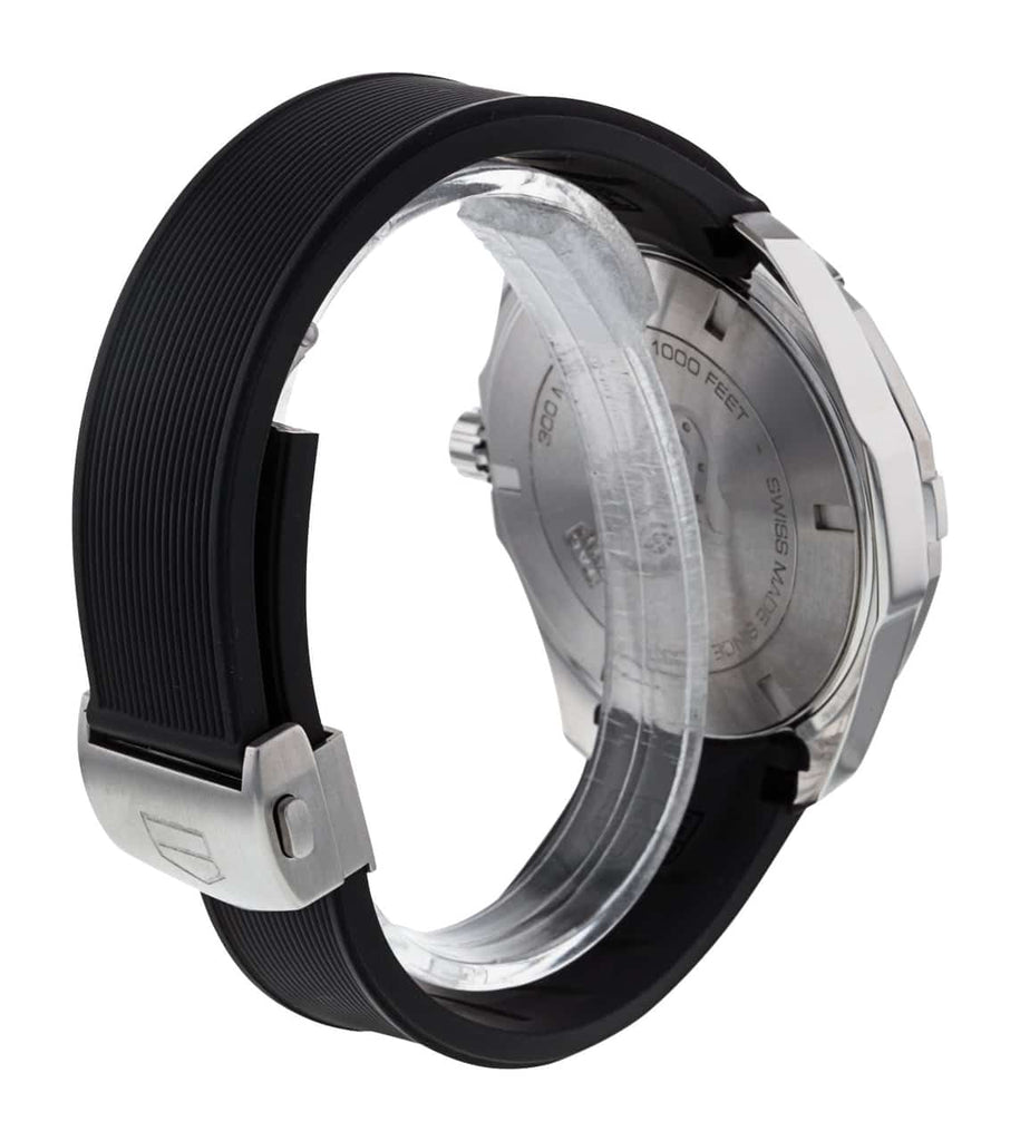 Tag Heuer Aquaracer Quartz Black Dial Black Rubber Strap Watch for Men - WAY101A.FT6141 Buy Now By Tag Heuer
