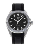 Tag Heuer Aquaracer Quartz Black Dial Black Rubber Strap Watch for Men - WAY1110.FT8021 Buy Now By Tag Heuer