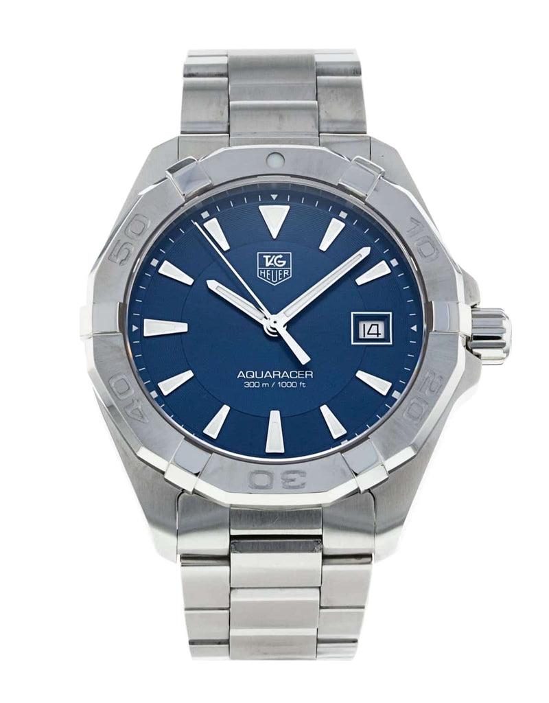 Tag Heuer Aquaracer Quartz Blue Dial Silver Steel Strap Watch for Men - WAY1112.BA0928 Buy Now By Tag Heuer