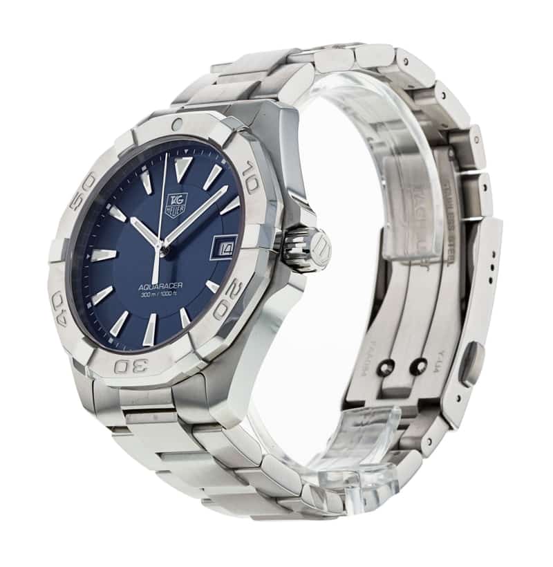 Tag Heuer Aquaracer Quartz Blue Dial Silver Steel Strap Watch for Men - WAY1112.BA0928 Buy Now By Tag Heuer