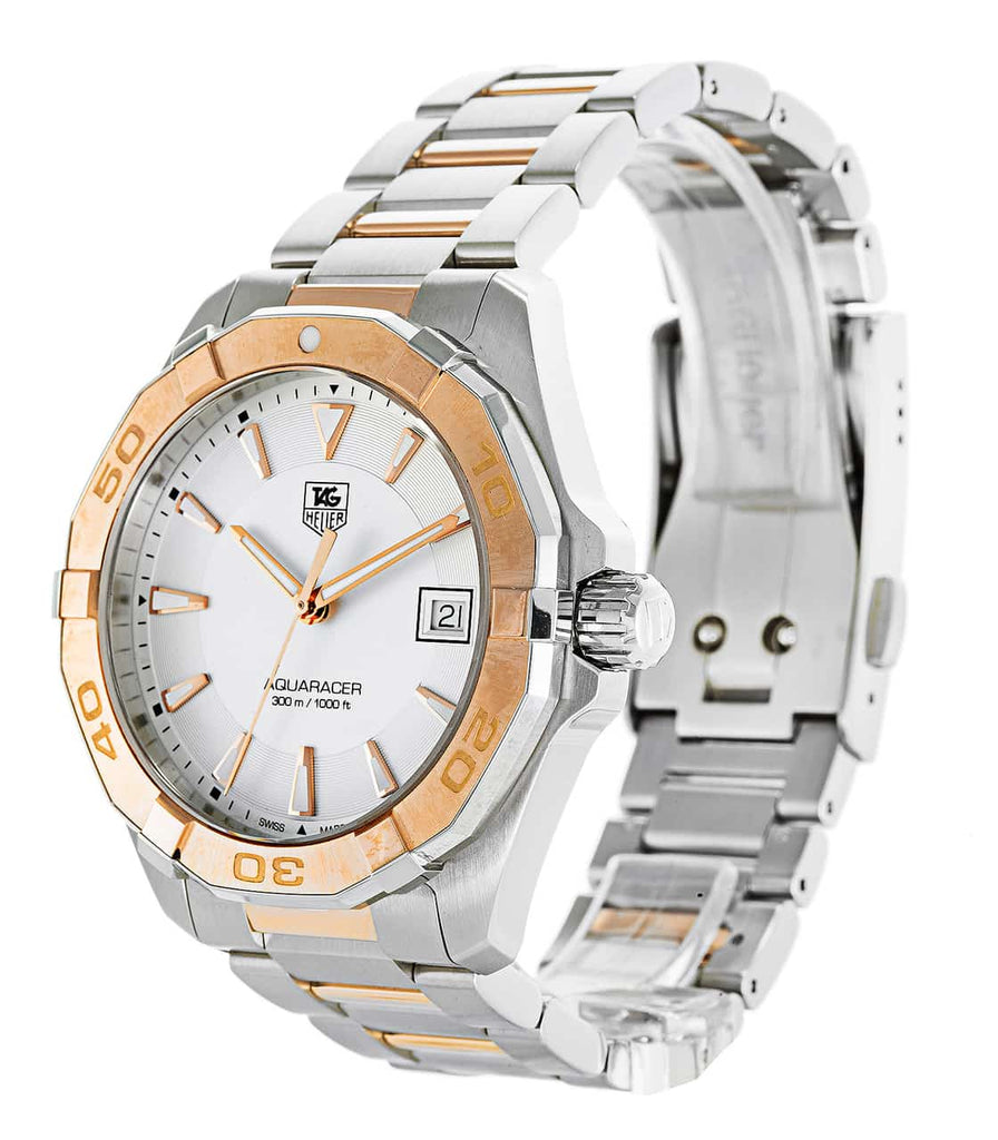 Tag Heuer Aquaracer Quartz White Dial Silver Strap Watch for Men - WAY1150.BD0911 Buy Now By Tag Heuer