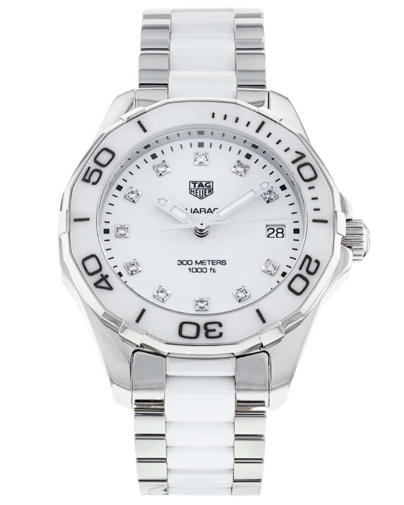 Tag Heuer Aquaracer Diamonds White Dial Two Tone Steel Strap Watch for Women - WAY131D.BA0914 Buy Now By Tag Heuer