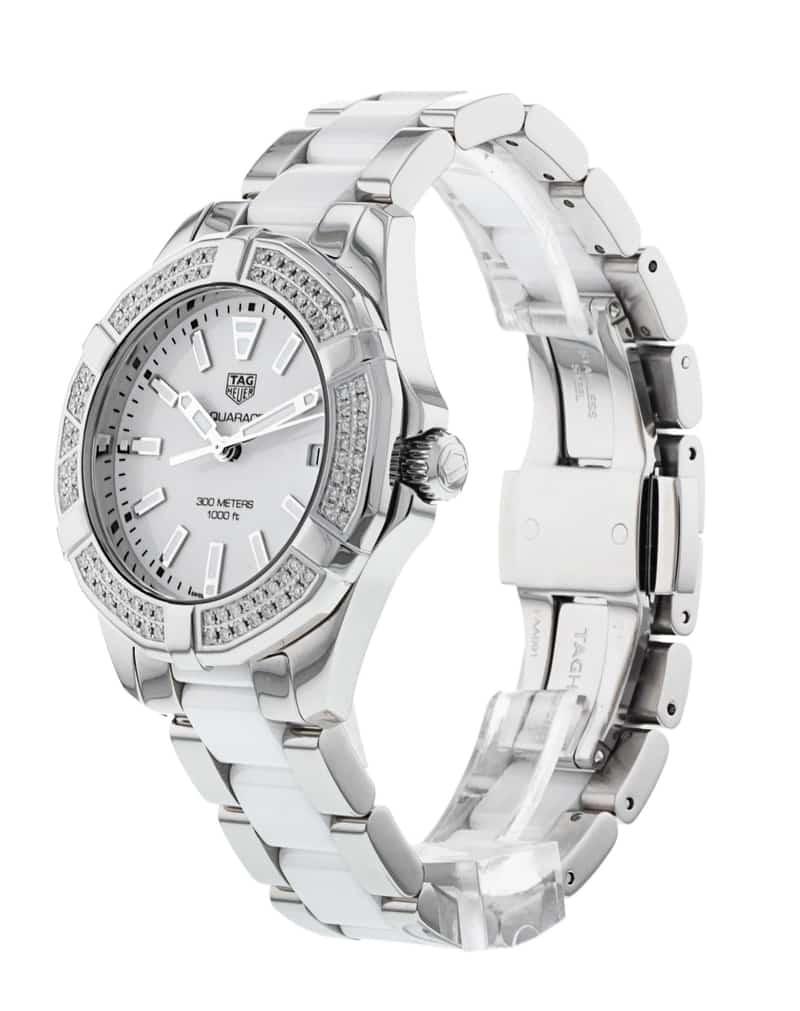Tag Heuer Aquaracer Diamonds White Dial Two Tone Steel Strap Watch for Women - WAY131F.BA0914 Buy Now By Tag Heuer