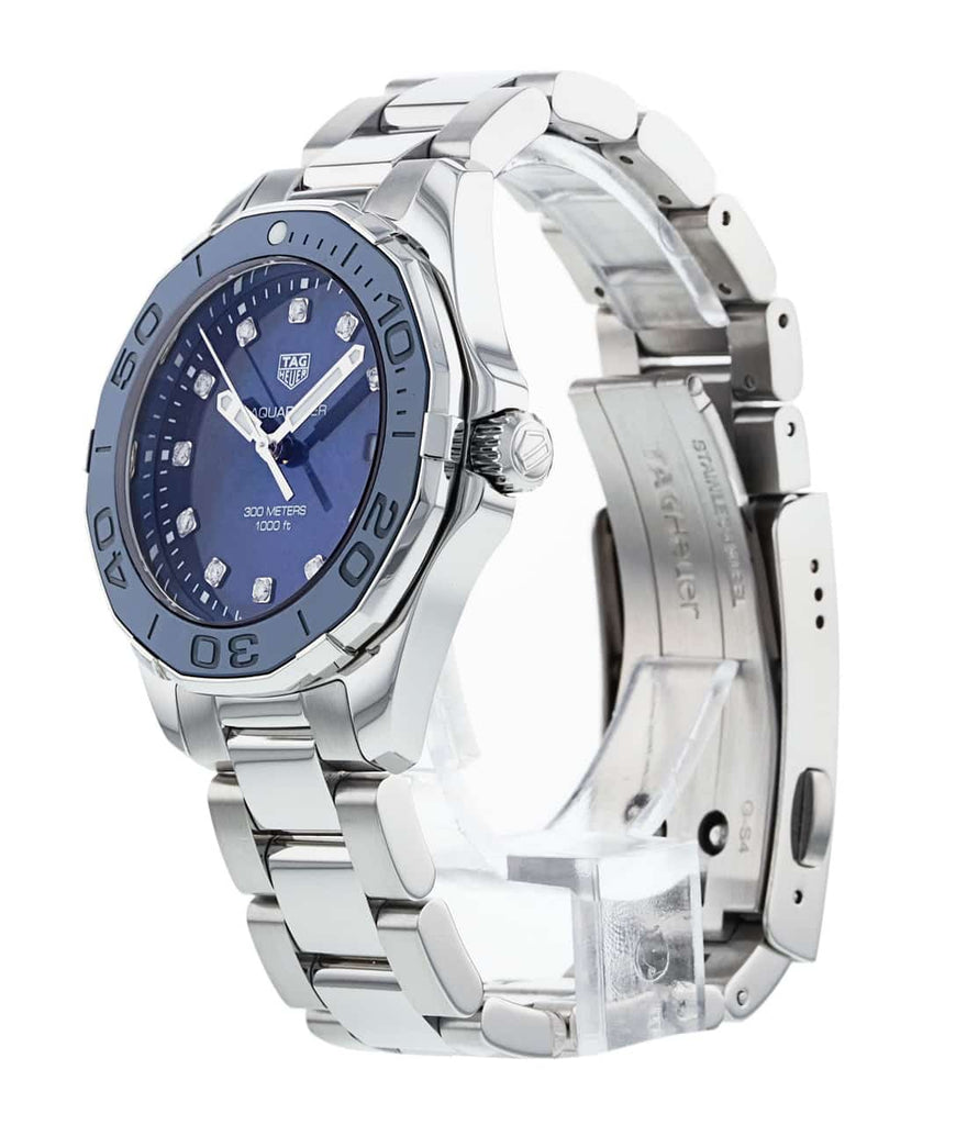 Tag Heuer Aquaracer Diamonds Blue Dial Silver Steel Strap Watch for Women - WAY131L.BA0748 Buy Now By Tag Heuer