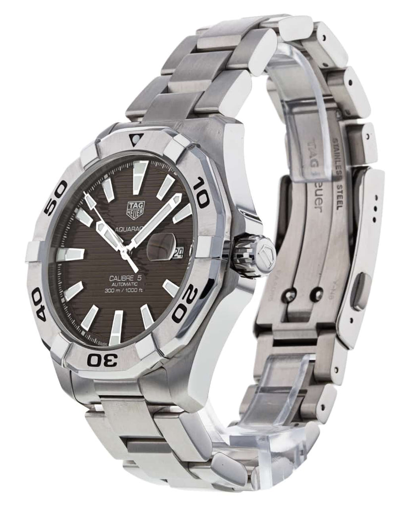 Tag Heuer Aquaracer Calibre 5 Automatic Sunray Brown Dial Silver Steel Strap Watch for Men - WAY2018.BA0927 Buy Now By Tag Heuer
