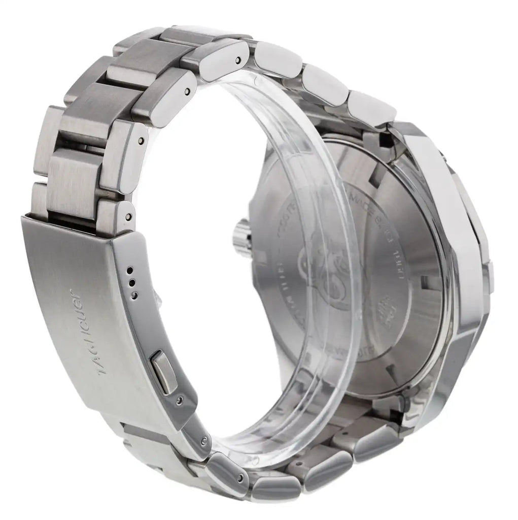 Tag Heuer Aquaracer Caliber 5 Black Dial Silver Steel Strap Watch for Men - WAY201A .BA0927 Buy Now By Tag Heuer
