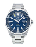 Tag Heuer Aquaracer Calibre 5 Blue Dial Silver Steel Strap Watch for Men - WAY201B.BA0927 Buy Now By Tag Heuer
