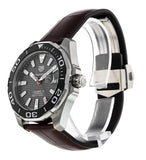 Tag Heuer Aquaracer Caliber 5 Black Dial Brown Leather Strap Watch for Men - WAY201M.FC6474 Buy Now By Tag Heuer