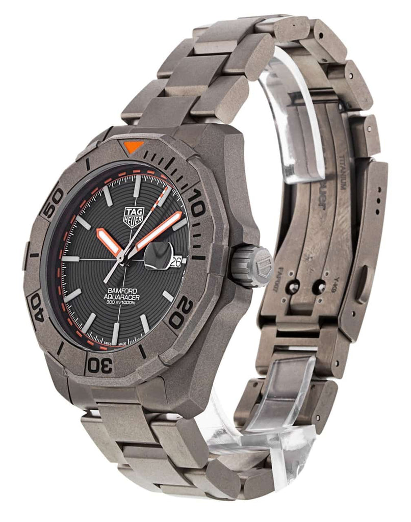 Tag Heuer Aquaracer Calibre 5 Bamford Limited Edition Black Dial Grey Steel Strap Watch for Men - WAY208C.FC6383 Buy Now By Tag Heuer
