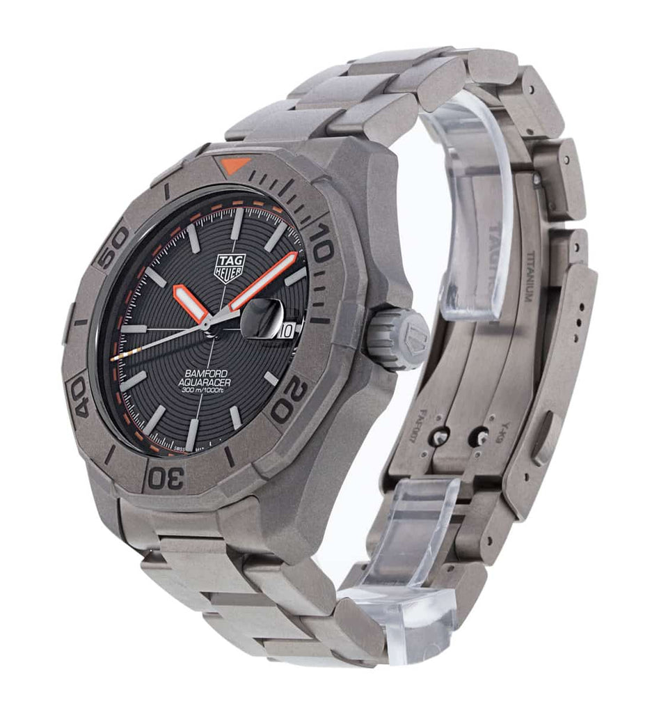Tag Heuer Aquaracer Calibre 5 Bamford Limited Edition Black Dial Grey Steel Strap Watch for Men - WAY208C.FC6383 Buy Now By Tag Heuer