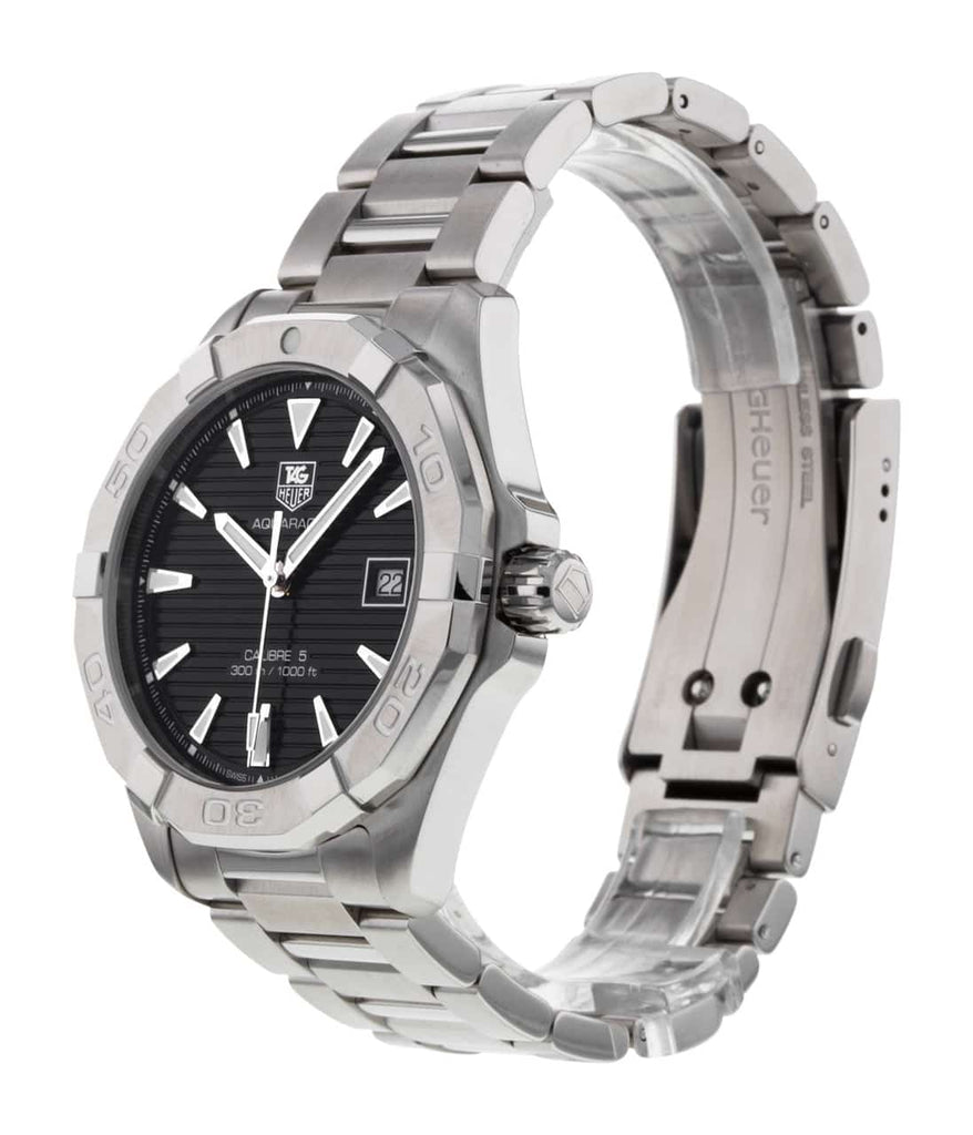 Tag Heuer Aquaracer Automatic Black Dial Silver Steel Strap Watch for Men - WAY2110.BA0928 Buy Now By Tag Heuer