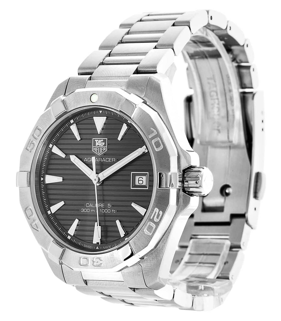 Tag Heuer Aquaracer Automatic Anthracite Grey Dial Silver Steel Strap Watch for Men - WAY2113.BA0928 Buy Now By Tag Heuer