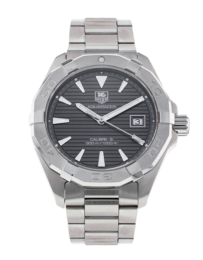 Tag Heuer Aquaracer Automatic Anthracite Grey Dial Silver Steel Strap Watch for Men - WAY2113.BA0928 Buy Now By Tag Heuer