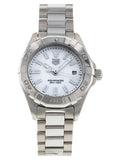 Tag Heuer Aquaracer Quartz Mother of Pearl White Dial Silver Steel Strap Watch for Women - WBD1411.BA0741 Buy Now By Tag Heuer