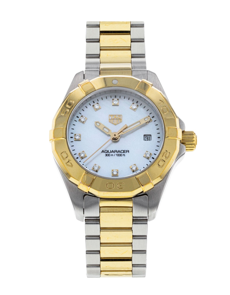 Tag Heuer Aquaracer Diamonds Mother of Pearl Dial Two Tone Steel Strap Watch for Men - WBD1422.BB0321 Buy Now By Tag Heuer
