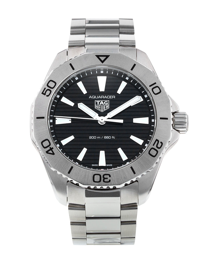 Tag Heuer Aquaracer Professional 200 Quartz Black Dial Silver Steel Strap Watch for Men - WBP1110.BA0627 Buy Now By Tag Heuer