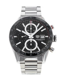 Tag Heuer Carrera Automatic Chronograph Black Dial Silver Steel Strap Watch for Men - CBM2110.BA0651 Buy Now By Tag Heuer