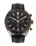 Tag Heuer Carrera Chronograph Black Dial Black Leather Strap Watch for Men - CBN2A5A.FC6481 Buy Now By Tag Heuer