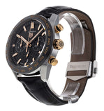Tag Heuer Carrera Chronograph Black Dial Black Leather Strap Watch for Men - CBN2A5A.FC6481 Buy Now By Tag Heuer