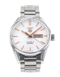 Tag Heuer Carrera Calibre 5 White Dial Silver Steel Strap Watch for Men - WAR201D.BA0723 Buy Now By Tag Heuer