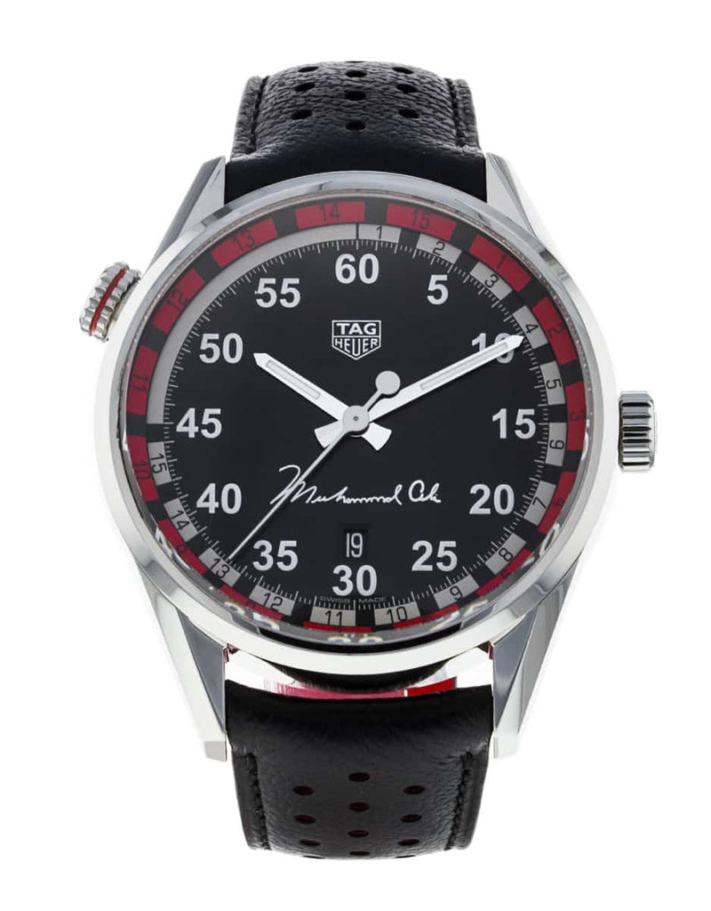 Tag Heuer Carrera Muhammad Ali Black Dial Watch for Men - WAR2A11.FC6337 Buy Now By Tag Heuer