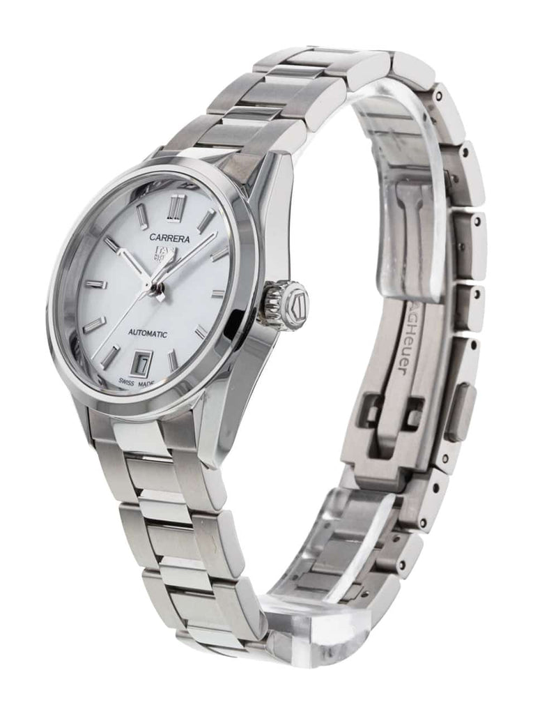 Tag Heuer Carrera Mother of Pearl Dial Silver Steel Strap Watch for Women - WBN2410.BA0621 Buy Now By Tag Heuer