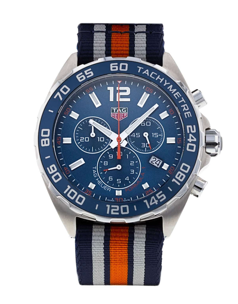 Tag Heuer Formula 1 Chronograph 43mm Blue Dial NATO Strap Watch for Men - CAZ1014.FC8196 Buy Now By Tag Heuer