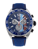 Tag Heuer Formula 1 Gulf Edition Blue Dial Blue Leather Strap Watch for Men - CAZ101N.FC8243 Buy Now By Tag Heuer