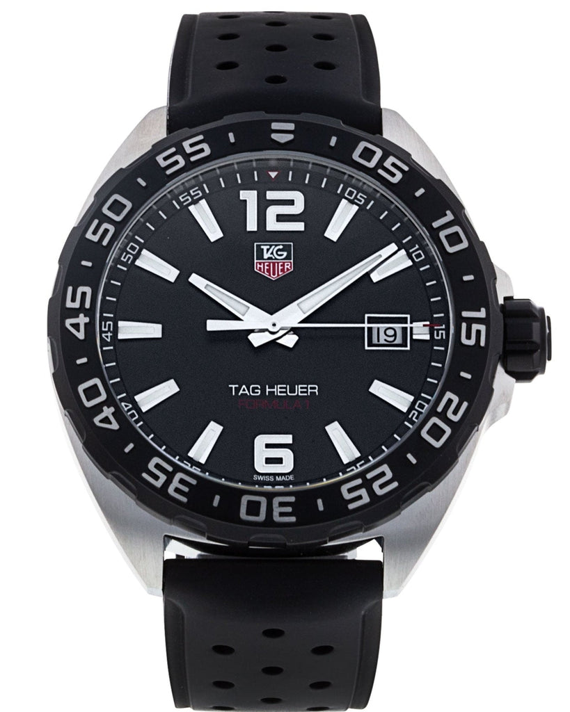 Tag Heuer Formula 1 Quartz Black Dial Black Rubber Strap Watch for Men - WAZ1110.FT8023 Buy Now By Tag Heuer