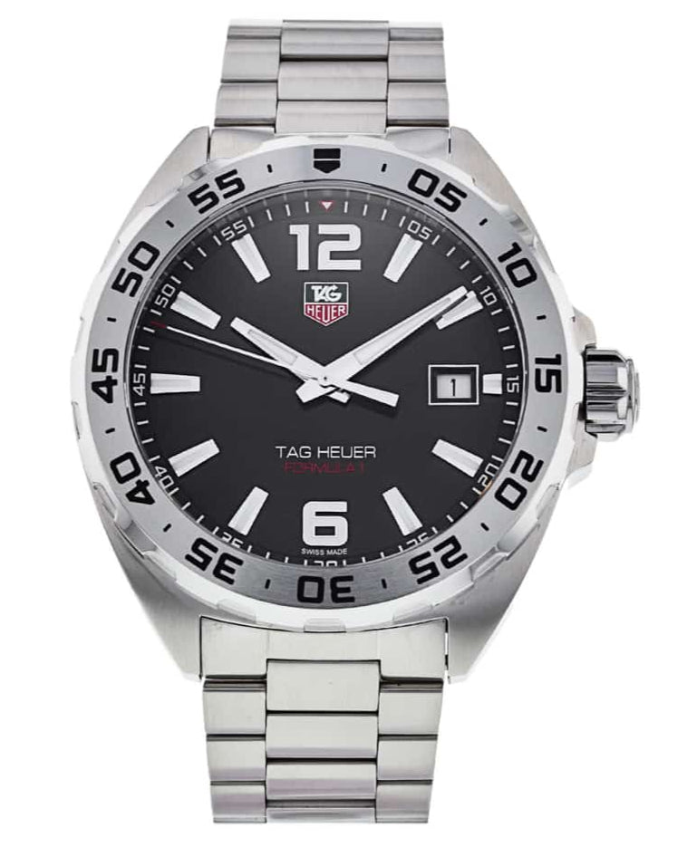 Tag Heuer Formula 1 Black Dial Silver Steel Strap Watch for Men - WAZ1112.BA0875 Buy Now By Tag Heuer