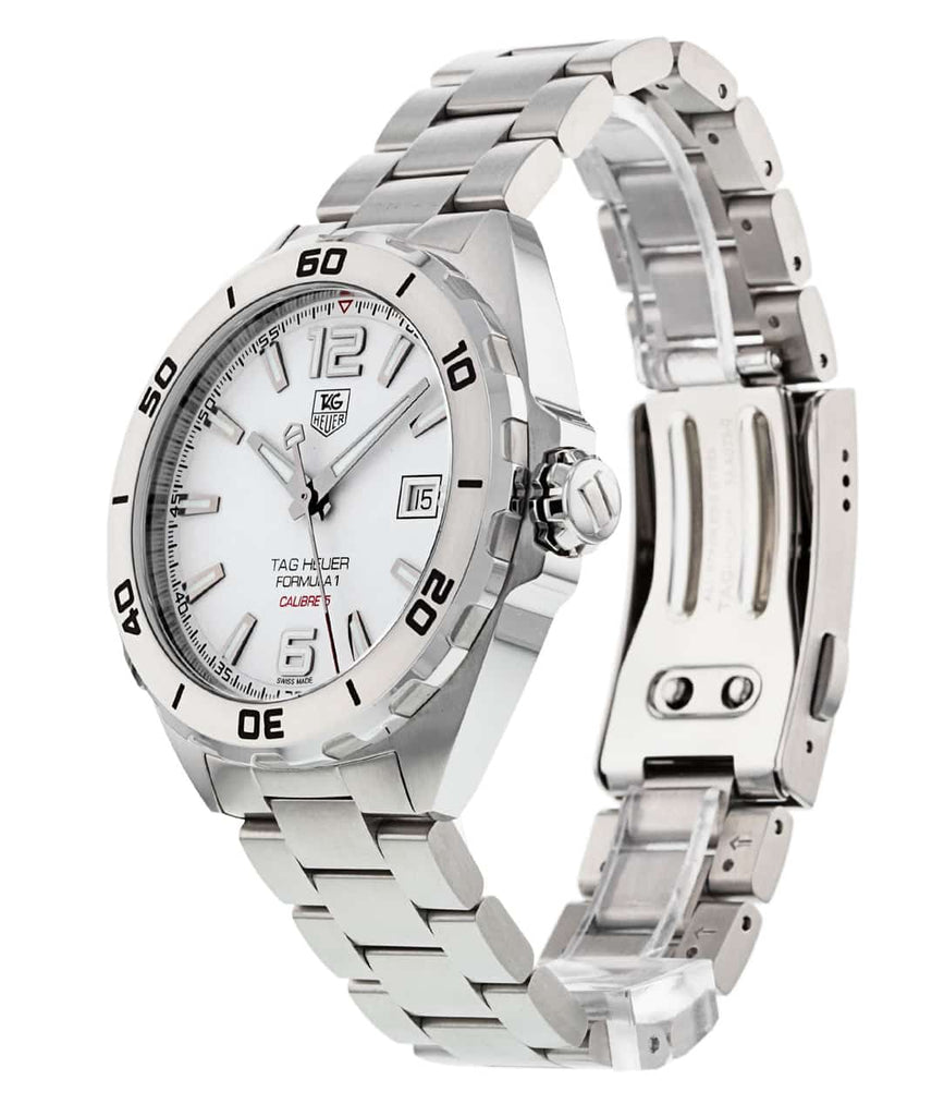 Tag Heuer Formula 1 Calibre 5 Automatic White Dial Silver Steel Strap Watch for Men - WAZ2114.BA0875 Buy Now By Tag Heuer