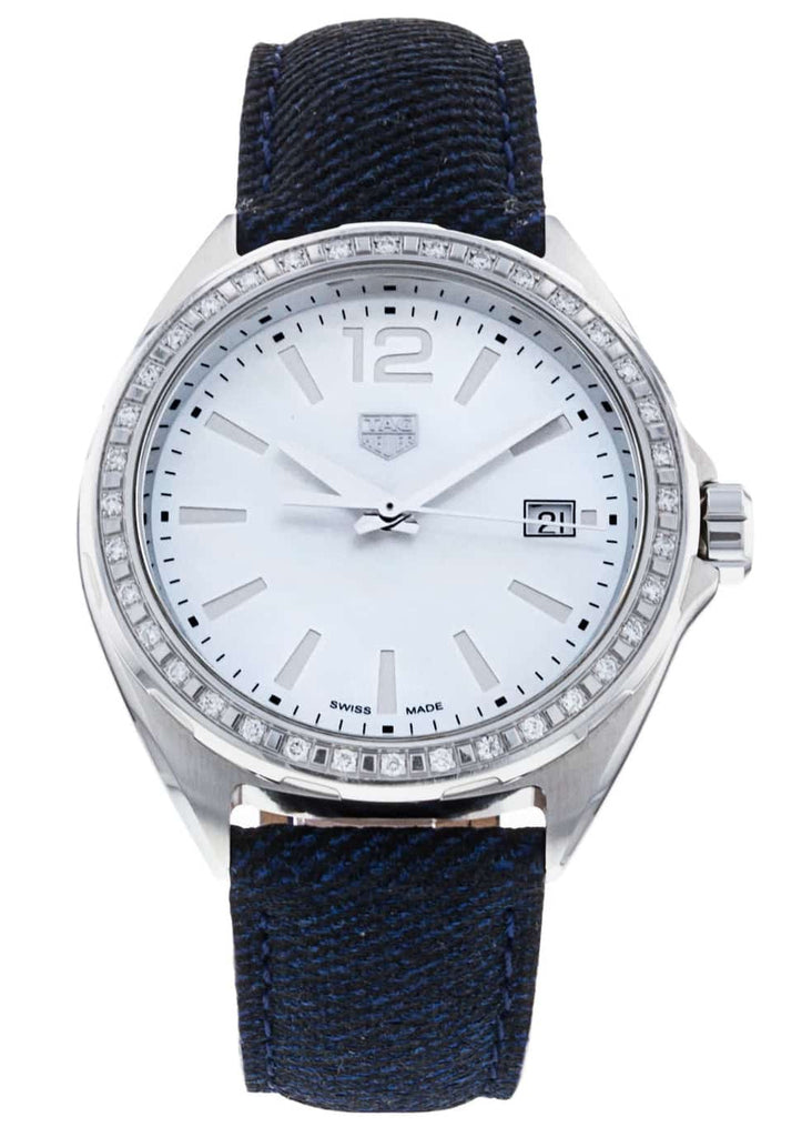 Tag Heuer Formula 1 Quartz Diamonds Mother of Pearl Dial Blue Leather Strap Watch for Women - WBJ131A.FC8251 Buy Now By Tag Heuer