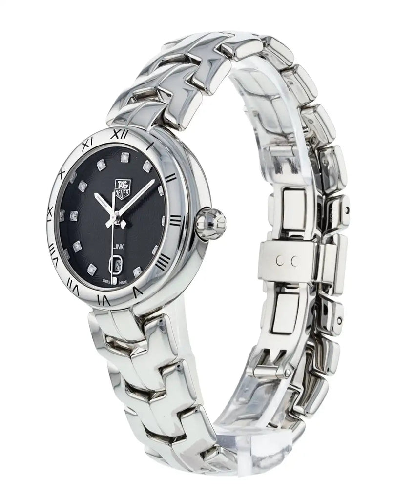 Tag Heuer Link Quartz Diamonds Black Dial Silver Steel Strap Watch for Women - WAT1410.BA0954 Buy Now By Tag Heuer