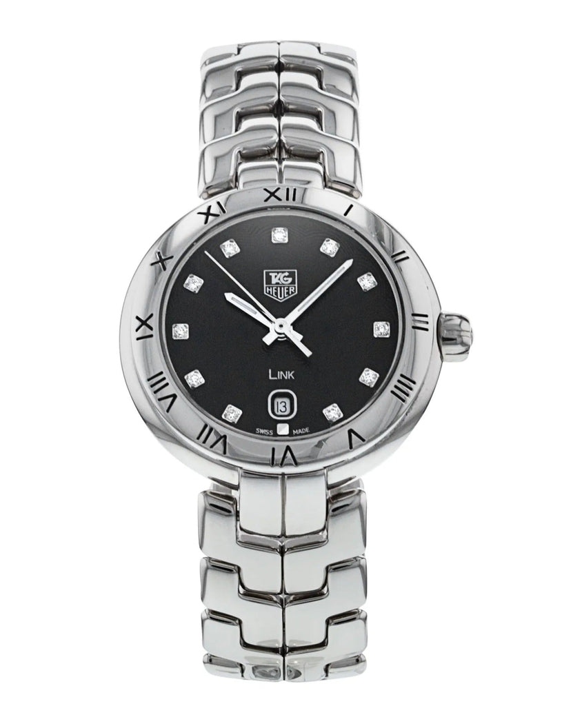 Tag Heuer Link Quartz Diamonds Black Dial Silver Steel Strap Watch for Women - WAT1410.BA0954 Buy Now By Tag Heuer