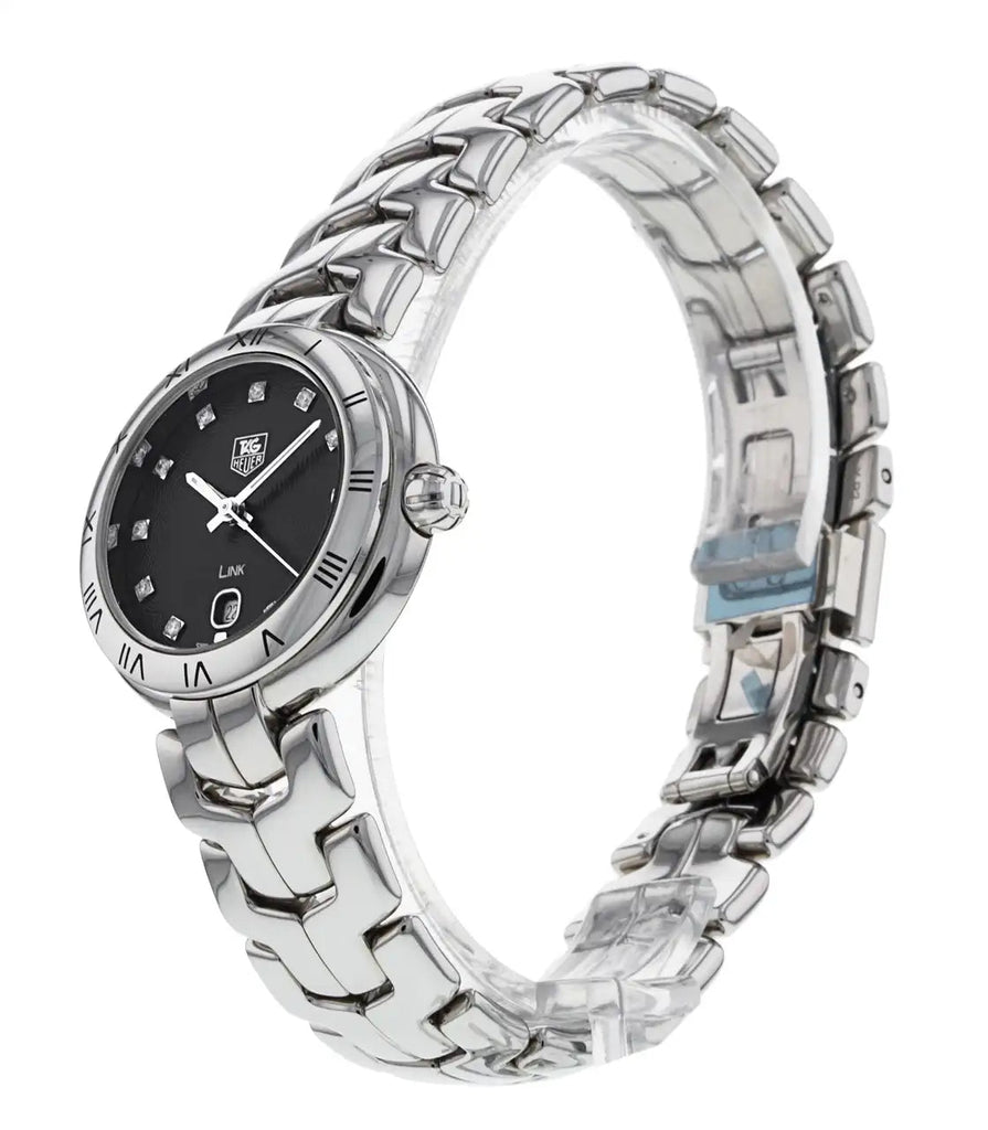 Tag Heuer Link Quartz Diamonds Black Dial Silver Steel Strap Watch for Women - WAT1410.BA0954 Buy Now By Tag Heuer