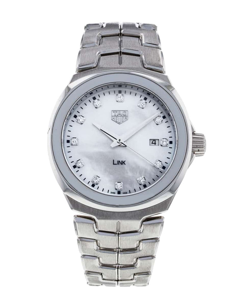 Tag Heuer Link Quartz Diamonds Mother of Pearl Dial Silver Steel Strap Watch for Women - WBC1312.BA0600 Buy Now By Tag Heuer