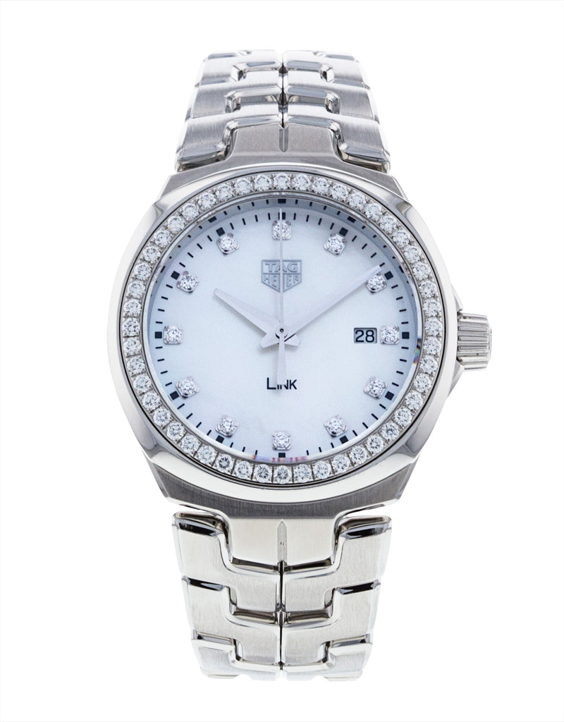 Tag Heuer Link Quartz Diamonds Mother of Pearl Dial Silver Steel Strap Watch for Women - WBC1316.BA0600 Buy Now By Tag Heuer