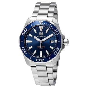 Tag Heuer Aquaracer Blue Dial Silver Steel Strap Watch for Men - WAY101C.BA0746 Buy Now By Tag Heuer