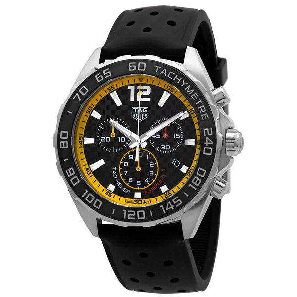Tag Heuer Formula 1 Chronograph Black Dial Black Rubber Strap Watch for Men - CAZ101AC.FT8024 Buy Now By Tag Heuer