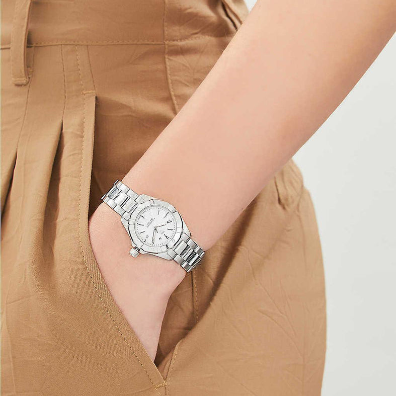 Tag Heuer Aquaracer White Mother of Pearl Dial Silver Steel Strap Watch for Women - WBD1311.BA0740 Buy Now By Tag Heuer