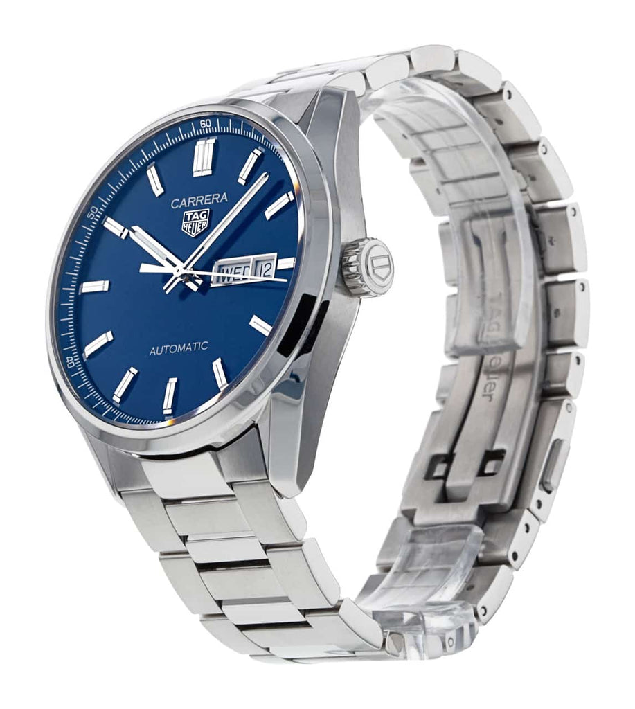 Tag Heuer Carrera Day Date Blue Dial Silver Steel Strap Watch for Women - WBN2012.BA0640 Buy Now By Tag Heuer