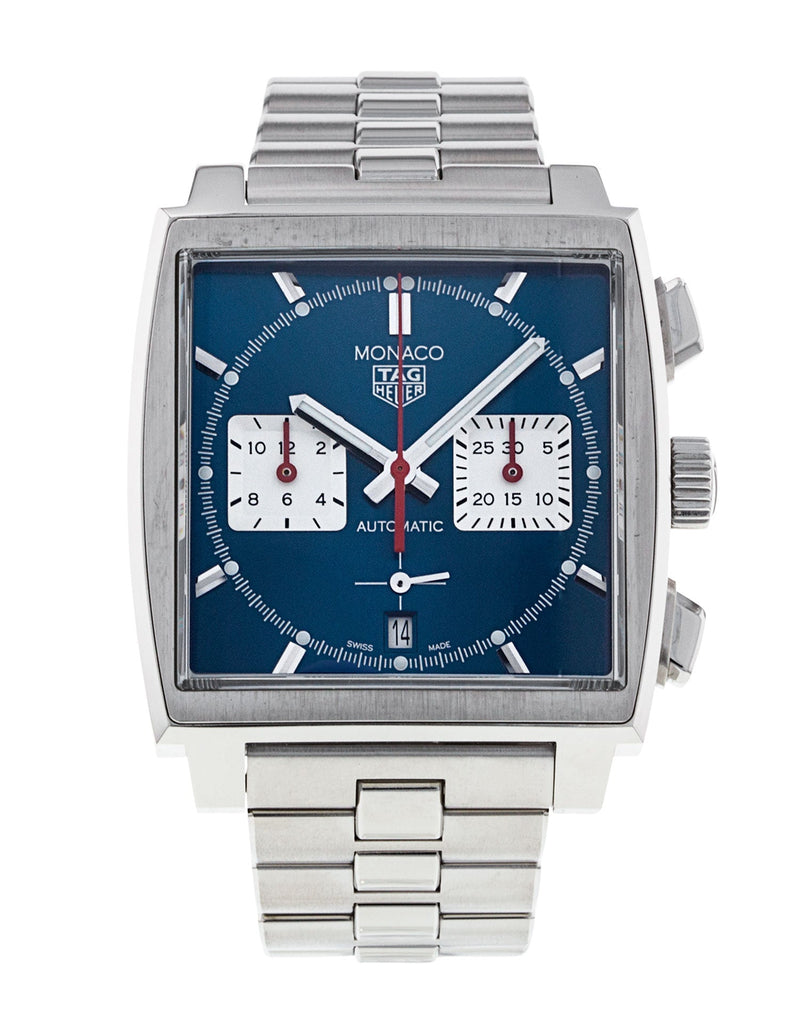 Tag Heuer Monaco Automatic Chronograph Blue Dial Silver Steel Strap Watch for Men - CBL2111.BA0644 Buy Now By Tag Heuer