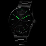 Tag Heuer Carrera Day Date Automatic Black Dial Silver Steel Strap Watch for Men - WBN2010.BA0640