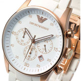 Emporio Armani Sportivo White Dial White Rubber Strap Watch For Men - AR5919 Buy Now By Emporio Armani