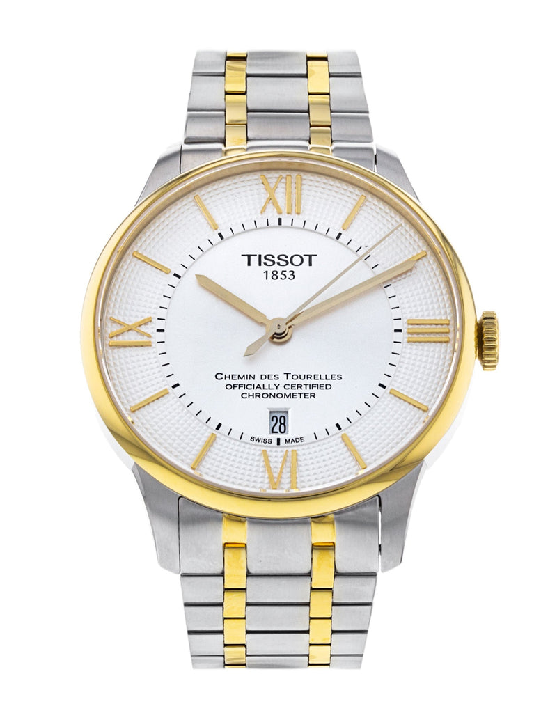 Tissot Chemin Des Tourelles Powermatic 80 Cosc Silver Dial Two Tone Steel Strap Watch For Men - T099.408.22.038.00 Buy Now By Tissot